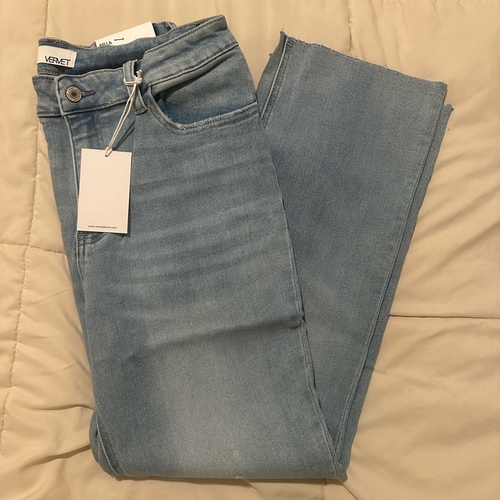 VERVET BY FLYING MONKEY Light Blue Flare Jeans